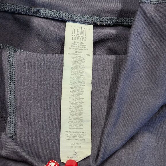 Fabletics Mid Rise Leggings Demi Lovato Women's Size S Elastic Waist Gray - Picture 6 of 11